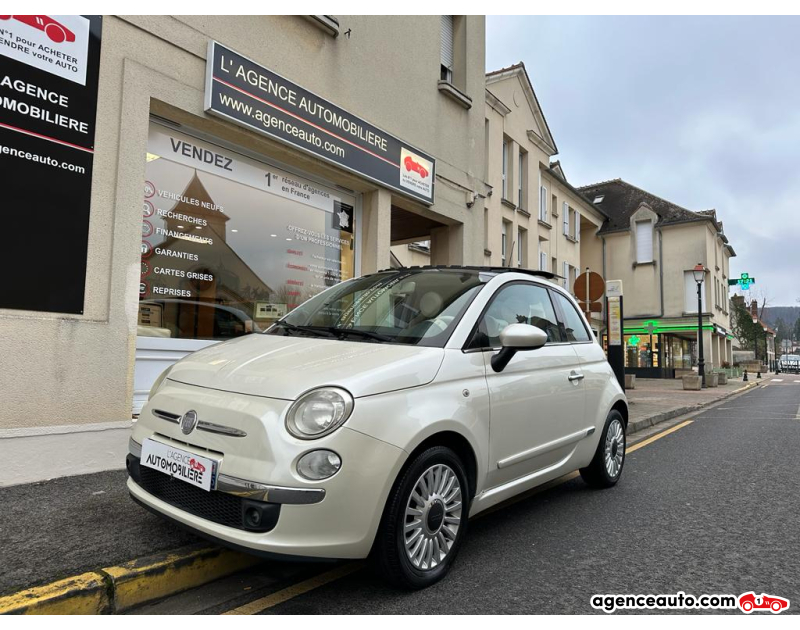 Achat voiture occasion, Auto occasion pas cher | Agence Auto Fiat 500 1.2 69 cv LOUNGE 1ERE MAIN + TOIT OUVRANT Blanc Année 2010 Manuelle Essence